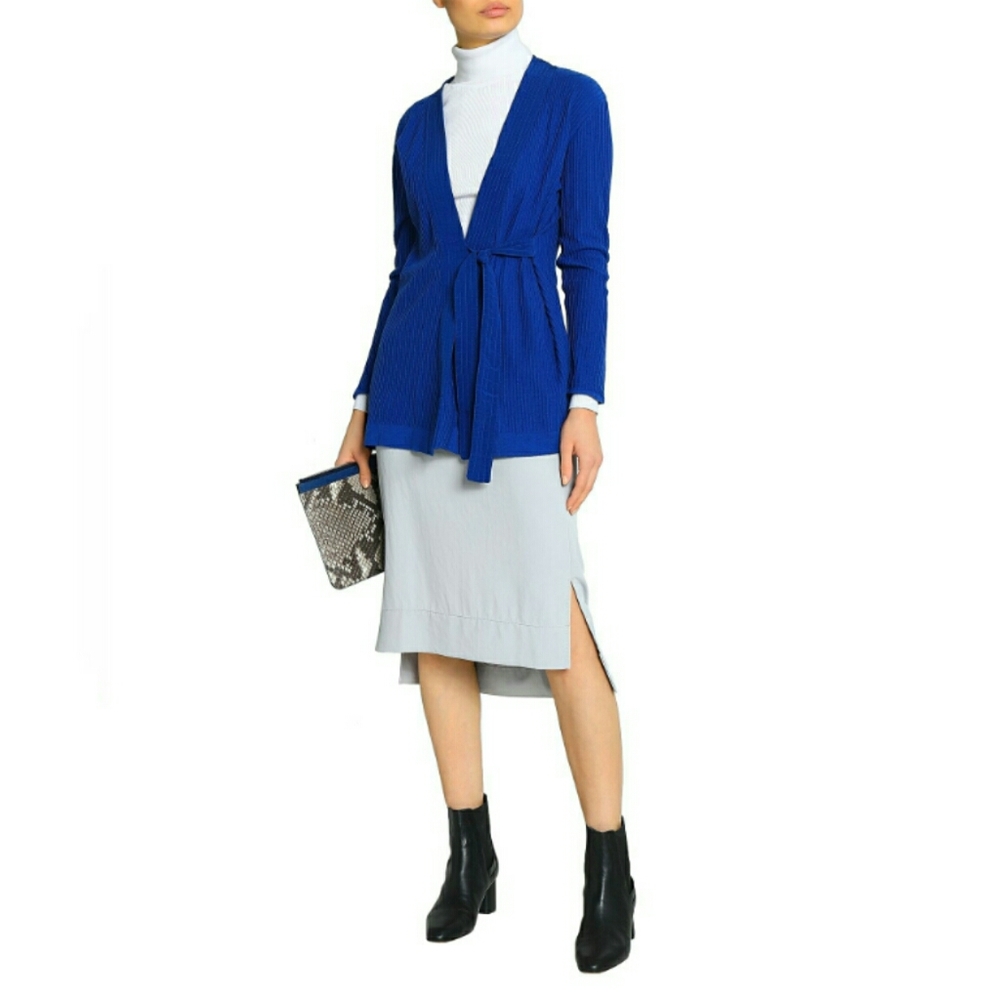 Sandro Paris Blue Kimono Light Knit Cardigan